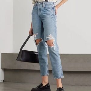AGOLDE Fen High Rise Relaxed Taper Blue Jeans Size 27
